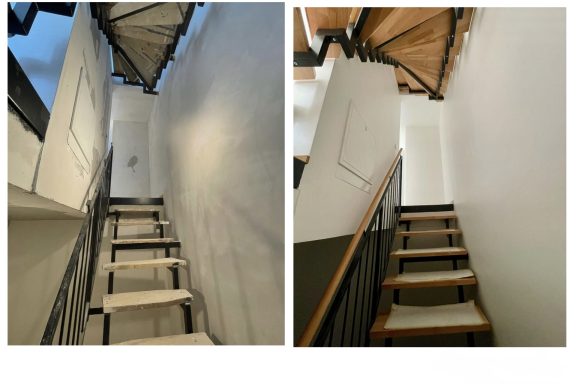 Treppenhaus, Vliestapete, scheuerbeständige Farbe, Qualität