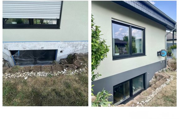 Aussenputz-Sockel-Fassade